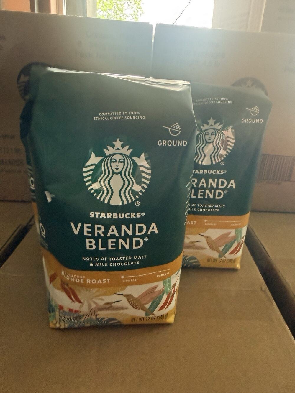 6 Bags Of Starbucks Veranda Ground 12 oz. EXP. 6/6/26